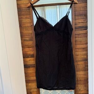 Zara Black Sheer Lace Chemise